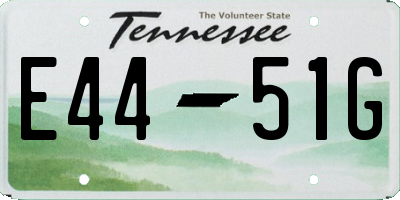 TN license plate E4451G