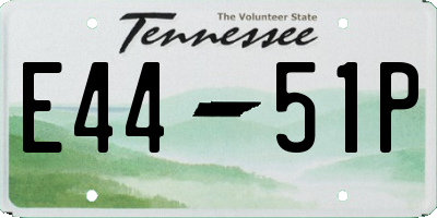 TN license plate E4451P