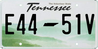 TN license plate E4451V