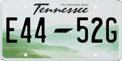 TN license plate E4452G