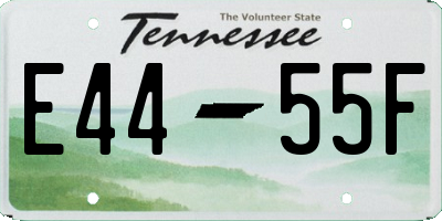 TN license plate E4455F