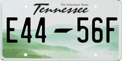 TN license plate E4456F