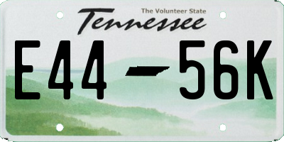 TN license plate E4456K