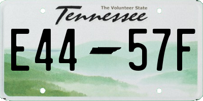 TN license plate E4457F