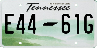 TN license plate E4461G