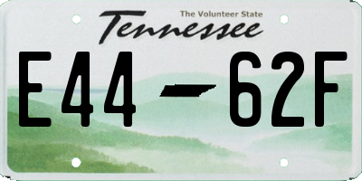 TN license plate E4462F