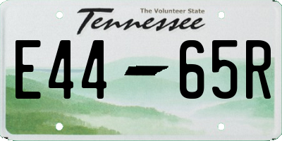 TN license plate E4465R