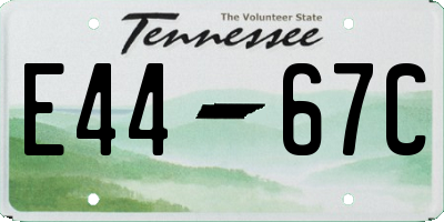 TN license plate E4467C
