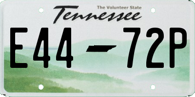 TN license plate E4472P
