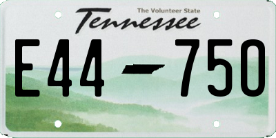TN license plate E4475O