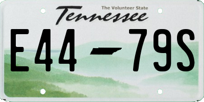 TN license plate E4479S