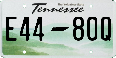 TN license plate E4480Q