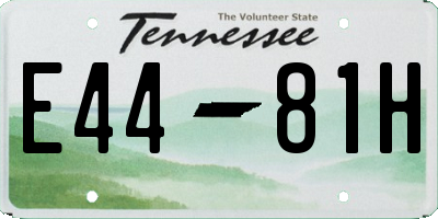 TN license plate E4481H