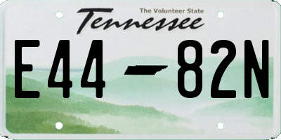 TN license plate E4482N