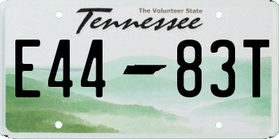 TN license plate E4483T