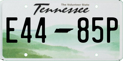TN license plate E4485P