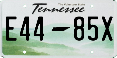 TN license plate E4485X