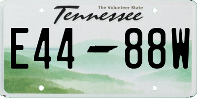 TN license plate E4488W