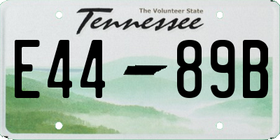 TN license plate E4489B