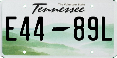 TN license plate E4489L