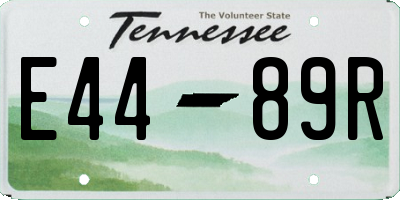 TN license plate E4489R
