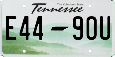 TN license plate E4490U