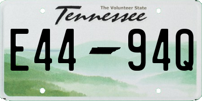 TN license plate E4494Q