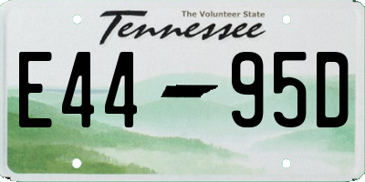 TN license plate E4495D