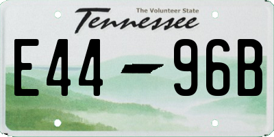 TN license plate E4496B