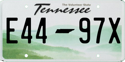 TN license plate E4497X