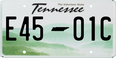 TN license plate E4501C