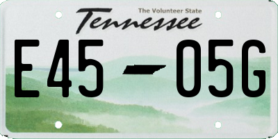 TN license plate E4505G