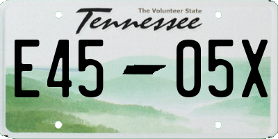 TN license plate E4505X