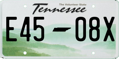 TN license plate E4508X