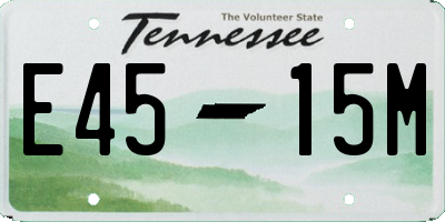 TN license plate E4515M