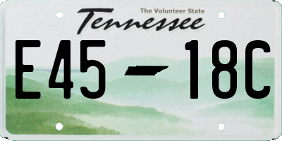 TN license plate E4518C