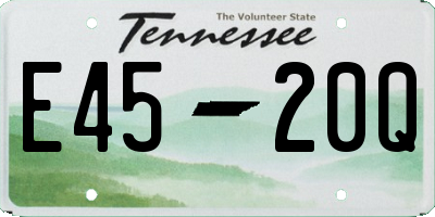 TN license plate E4520Q