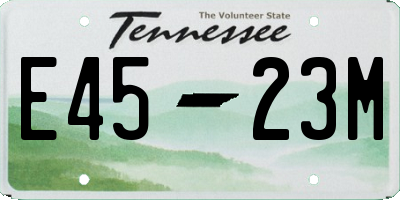 TN license plate E4523M