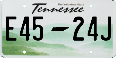 TN license plate E4524J