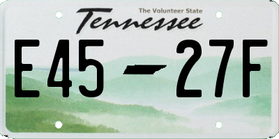 TN license plate E4527F