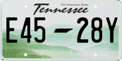 TN license plate E4528Y