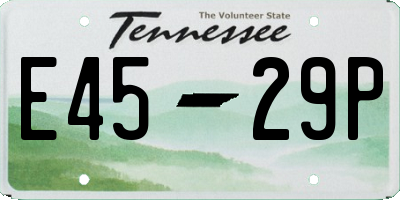 TN license plate E4529P