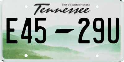 TN license plate E4529U