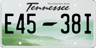 TN license plate E4538I
