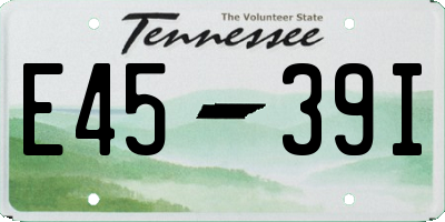 TN license plate E4539I
