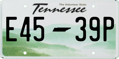TN license plate E4539P