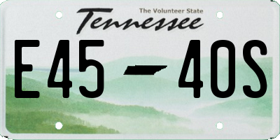 TN license plate E4540S