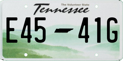 TN license plate E4541G