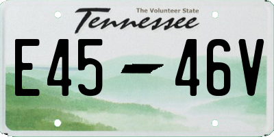 TN license plate E4546V