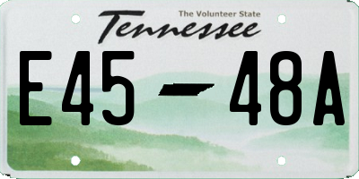 TN license plate E4548A